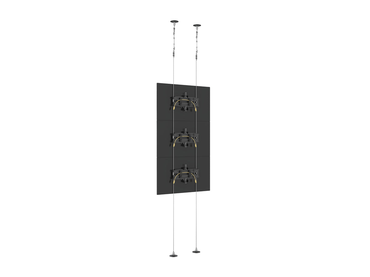 Multibrackets M Pro Wire MBC3U Triple Screen Floor to Ceiling Mount 27"-32" Screens | 7340234811304 Floor to Ceiling Display Mount Multibrackets