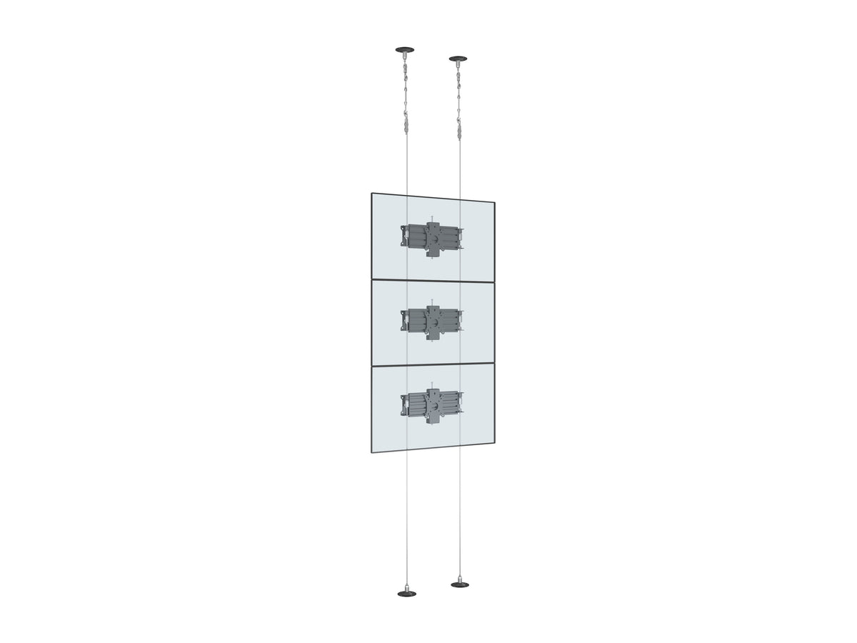 Multibrackets M Pro Wire MBC3U Triple Screen Floor to Ceiling Mount 27"-32" Screens | 7340234811304 Floor to Ceiling Display Mount Multibrackets