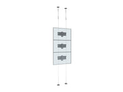 Multibrackets M Pro Wire MBC3U Triple Screen Floor to Ceiling Mount 27"-32" Screens | 7340234811304 Floor to Ceiling Display Mount Multibrackets
