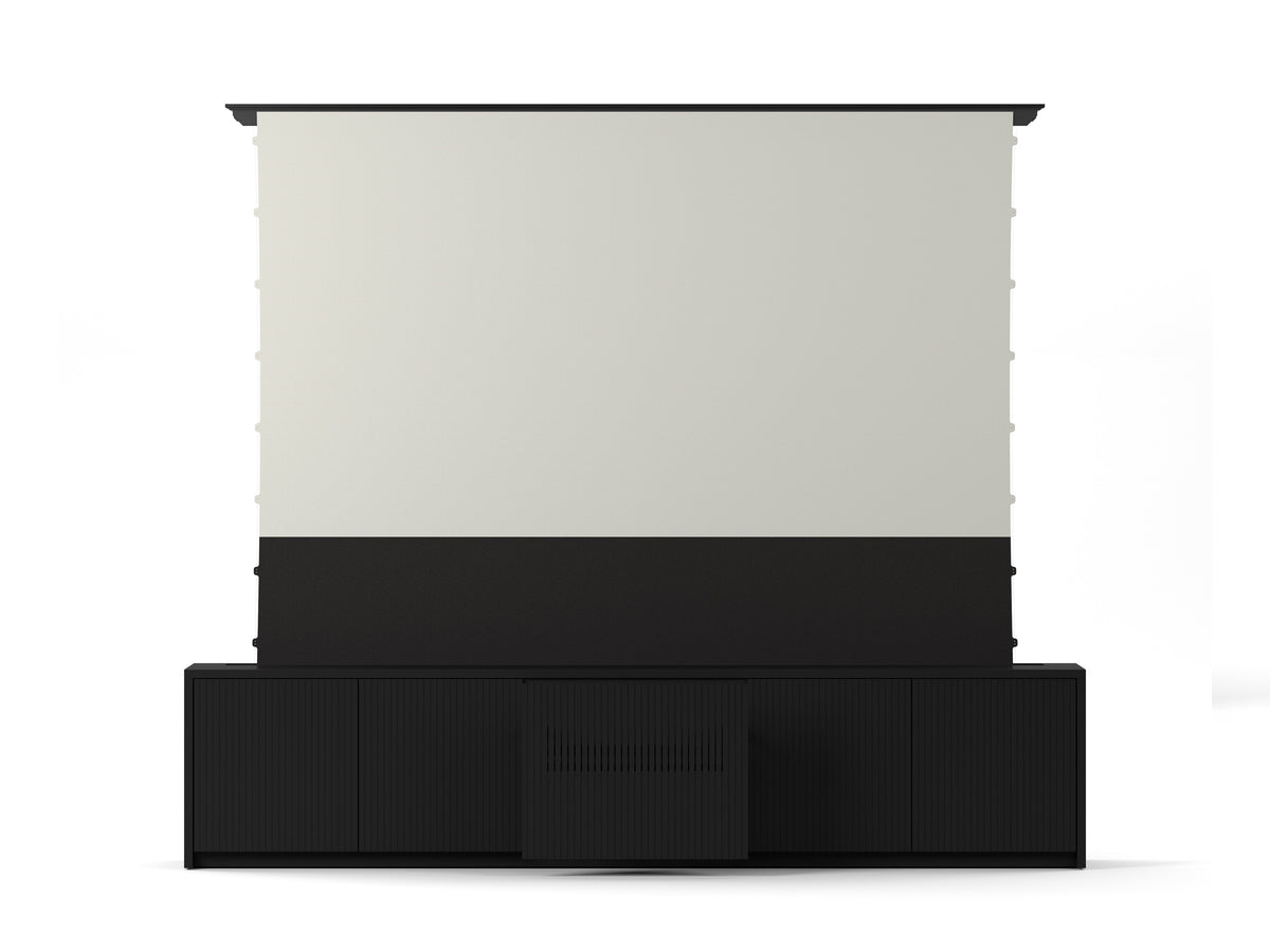 Multibrackets M Projection Laser TV Cabinet 100" with Motorized Lift – Black | 7350022732919 Motorized Floor Rising Screen Multibrackets