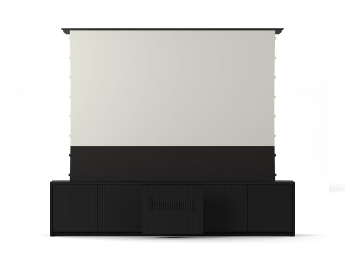 Multibrackets M Projection Laser TV Cabinet 100" with Motorized Lift – Black | 7350022732919 Motorized Floor Rising Screen Multibrackets