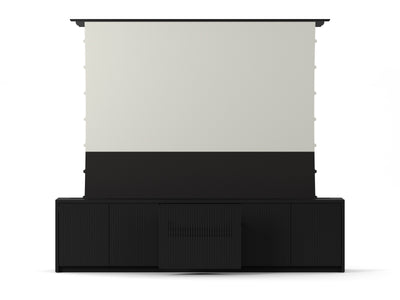 Multibrackets M Projection Laser TV Cabinet 84" with Motorized Lift – Black | 7350022732902 Motorized Floor Rising Screen Multibrackets