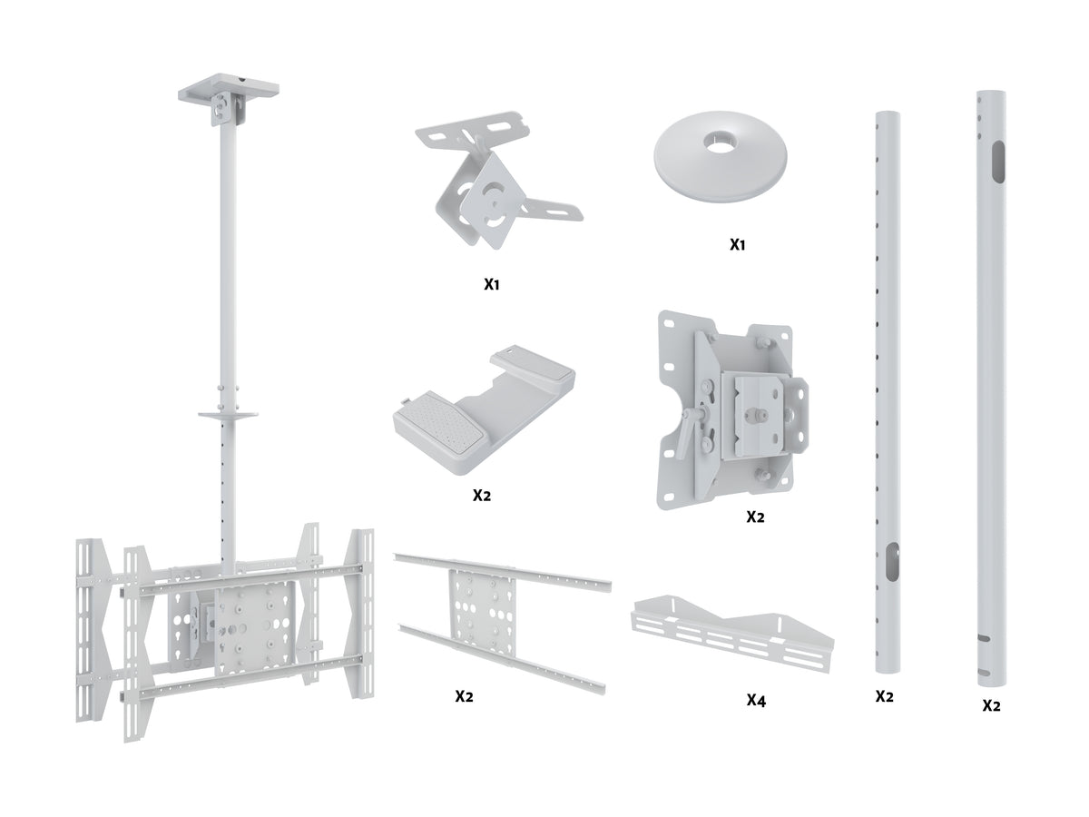 Multibrackets M Public Ceiling Mount Large Back to Back for 55"-70" Screens | 7350073732524 Ceiling Mount Bracket Multibrackets