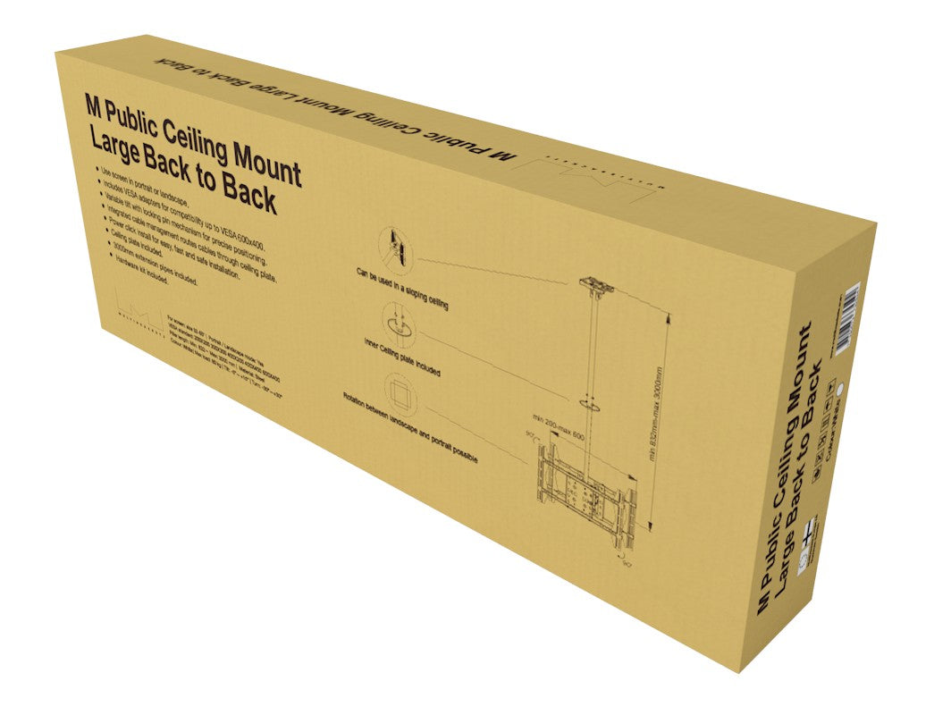 Multibrackets M Public Ceiling Mount Large Back to Back for 55"-70" Screens | 7350073732524 Ceiling Mount Bracket Multibrackets