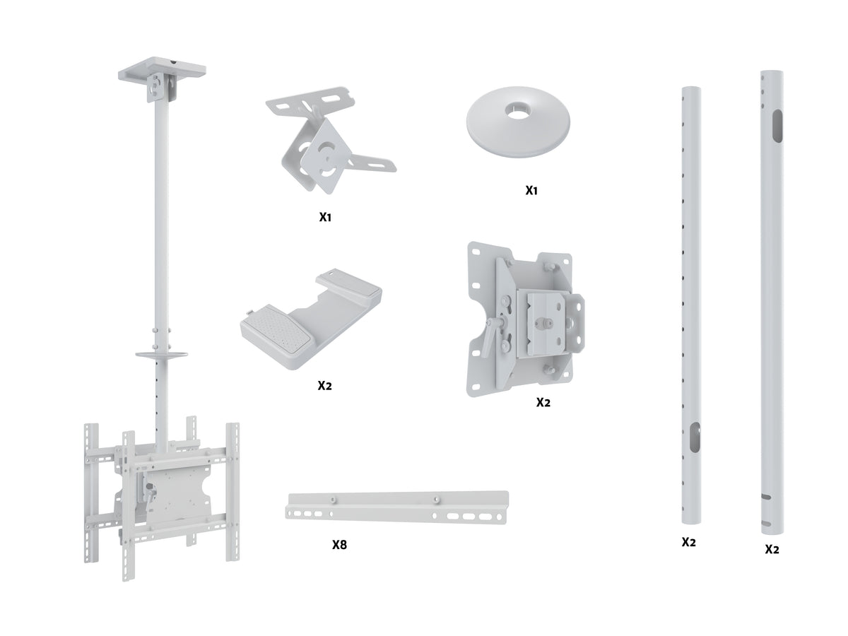 Multibrackets M Public Ceiling Mount Medium Back to Back for 32"-55" Screens | 7350073732500 Ceiling Mount Bracket Multibrackets