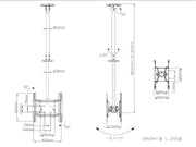 Multibrackets M Public Ceiling Mount Medium Back to Back for 32"-55" Screens | 7350073732500 Ceiling Mount Bracket Multibrackets