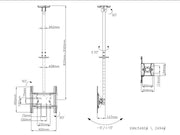 Multibrackets M Public Ceiling Mount Medium Single for 32"-65" Screens | 7350022735460 Ceiling Mount Bracket Multibrackets