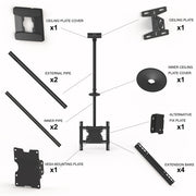 Multibrackets M Public Ceiling Mount Medium Single for 32"-65" Screens | 7350022735460 Ceiling Mount Bracket Multibrackets