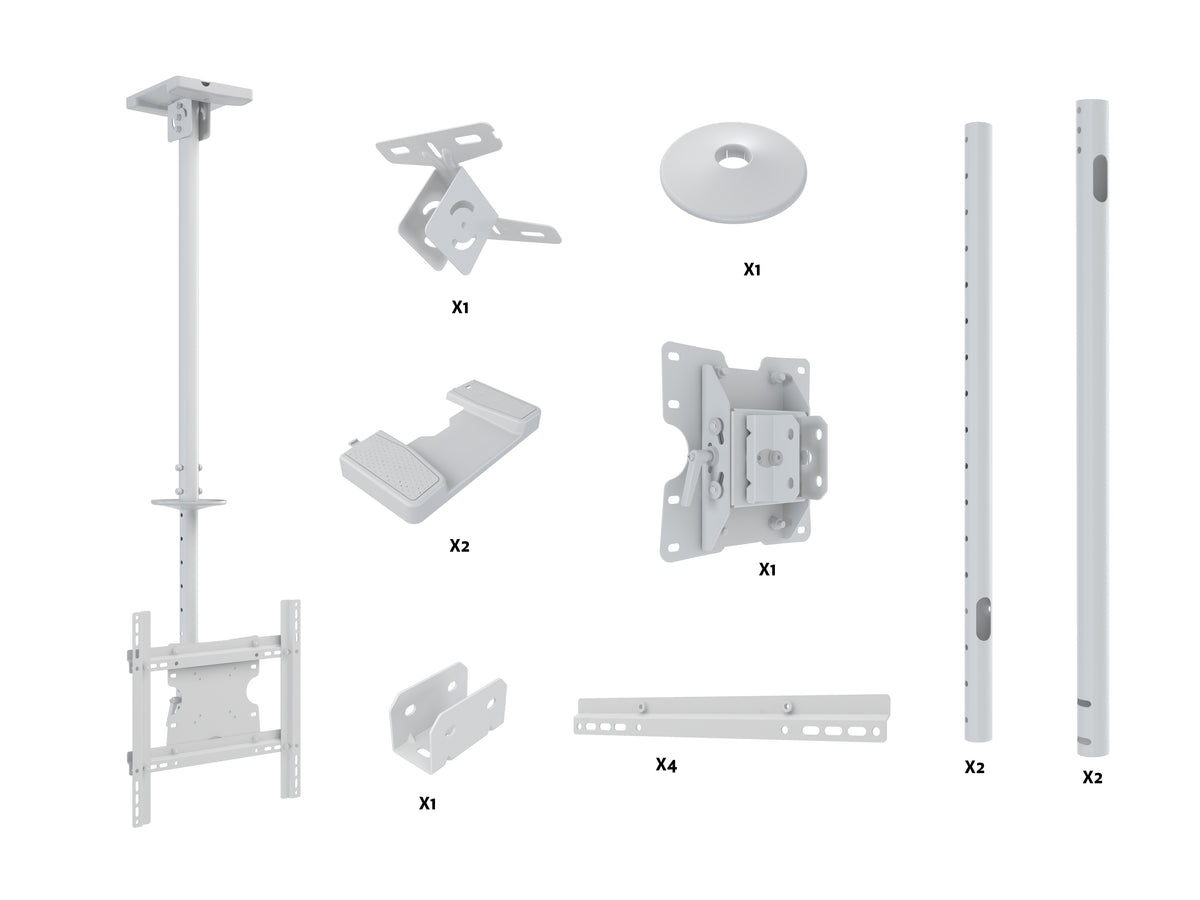Multibrackets M Public Ceiling Mount Medium Single for 32"-65" Screens | 7350073732494 Ceiling Mount Bracket Multibrackets