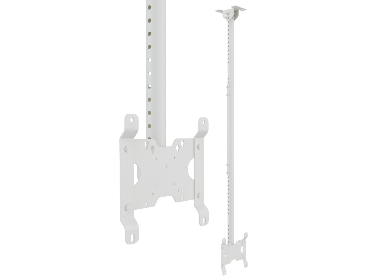 Multibrackets M Public Ceiling Mount Small Single for 10"-43" Screens – White | 7350073734757 Ceiling Mount Bracket Multibrackets