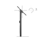 Multibrackets M Public Display Stand 110 Tilt & Table Black Floor Stand for 32"-55" Screens | 7350073731077
