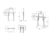 Multibrackets M Public Display Stand 210 Dual-Screen Mobile Floor Stand 86" – Black | 7340234815685 Floor Stand Multibrackets