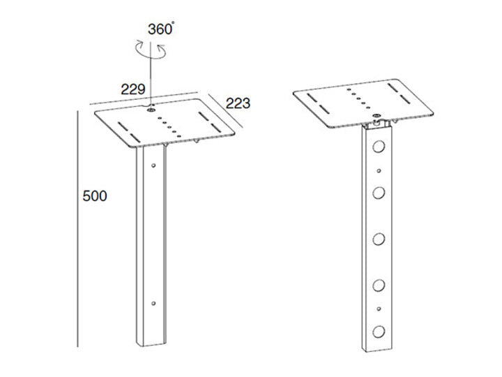 Multibrackets M Public Display Stand Camera Holder HD - Black | 7350022739758
