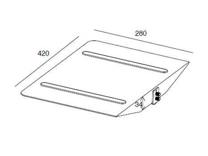 Multibrackets M Public Display Stand Codec Shelf - Black | 7350022737600