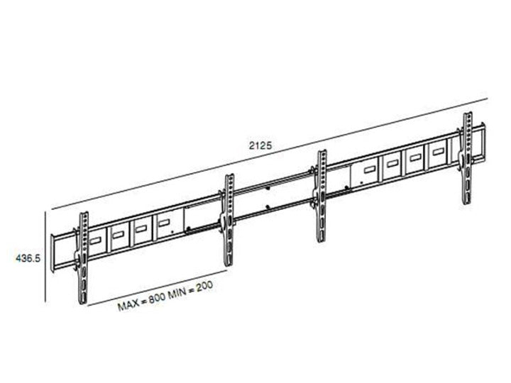Multibrackets M Public Display Stand Dual Screen Mount for 40"-55" Displays - Black | 7350022737792