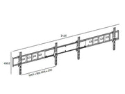 Multibrackets M Public Display Stand Dual Screen Mount for 40"-55" Displays - Black | 7350022737792