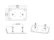 Multibrackets M Public Display Stand Fixed Floor Base - Black | 7350022739840