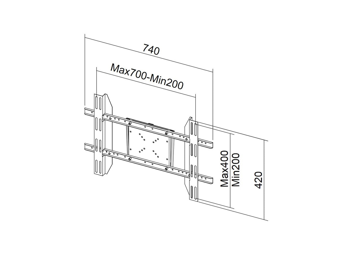 Multibrackets M Public Display Stand Single Screen VESA Mount - Black | 7350073730797