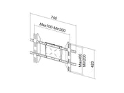 Multibrackets M Public Display Stand Single Screen VESA Mount - Black | 7350073730797
