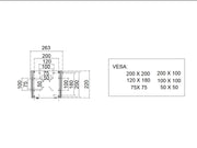 Multibrackets M Public Display Stand Single Screen VESA Mount - Black | 7350073730797
