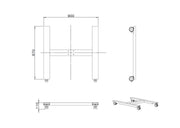 Multibrackets M Public Display Stand Wheelbase HD B2B Silver - 100kg Load | 7350073736010