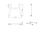 Multibrackets M Public Display Stand Wheelbase HD Black - 100kg Load | 7350073736027