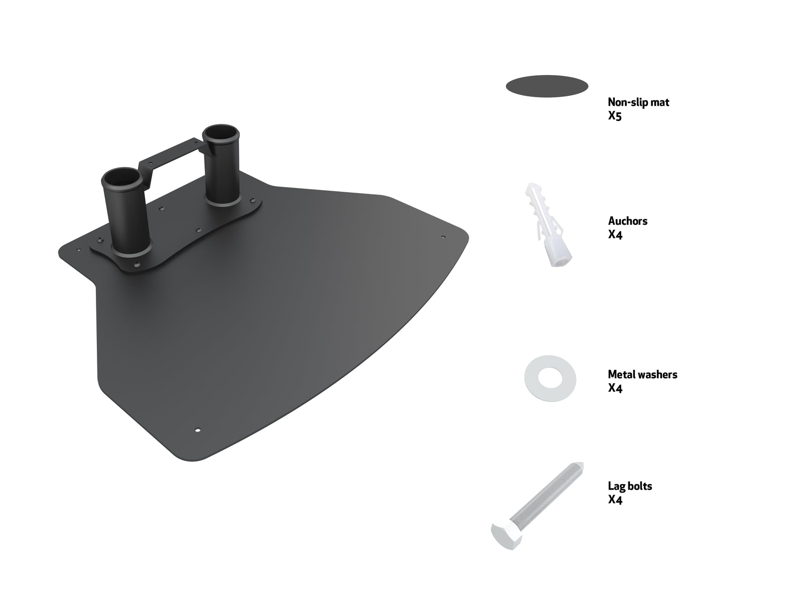 Multibrackets M Public Floorstand Basic 180 Black Fixed Floorbase | 7350073737215