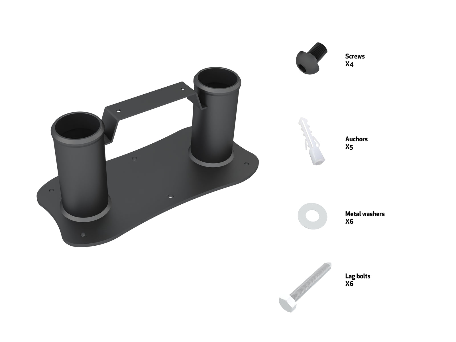 Multibrackets M Public Floorstand Basic 180 Black Fixed Floormount Base | 7350073737222