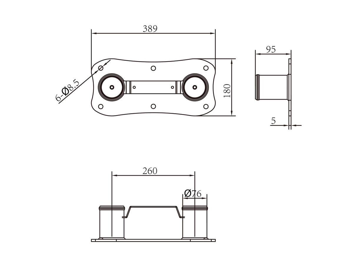Multibrackets M Public Floorstand Basic 180 Black Fixed Floormount Base | 7350073737222
