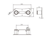 Multibrackets M Public Floorstand Basic 180 Black Fixed Floormount Base | 7350073737222