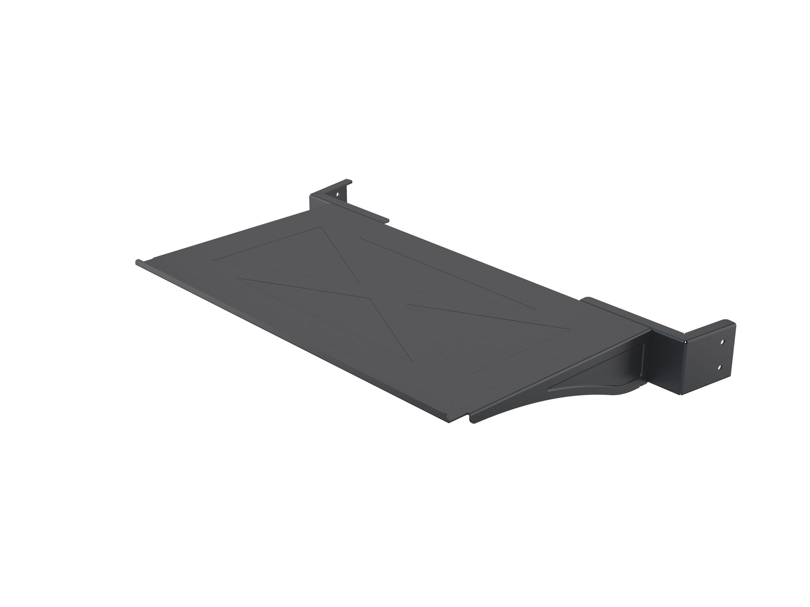 Multibrackets M Public Floorstand Dual Pillar 180 HD Adjustable AV Equipment Shelf | 7350073737406