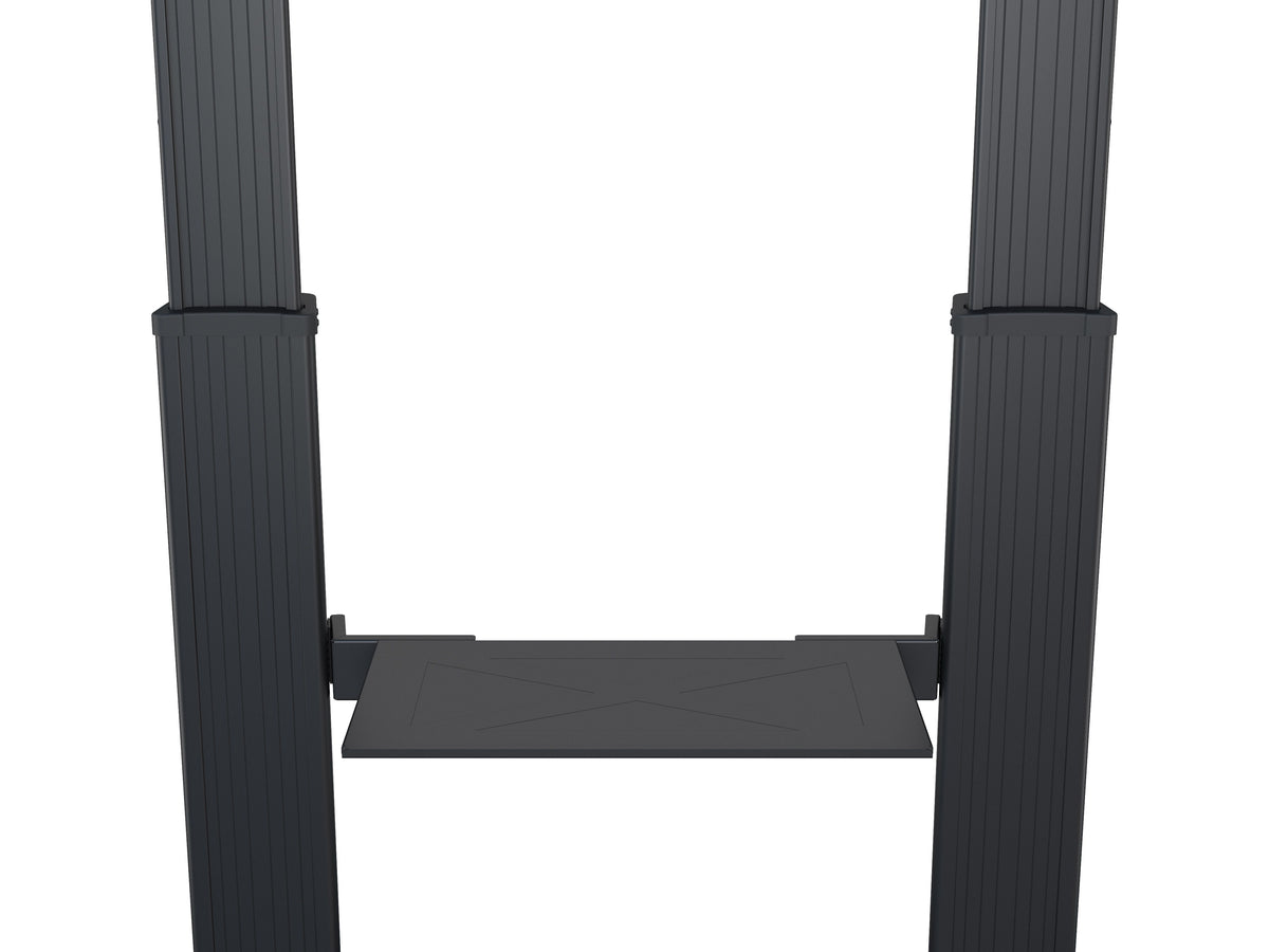 Multibrackets M Public Floorstand Dual Pillar 180 HD Adjustable AV Equipment Shelf | 7350073737406