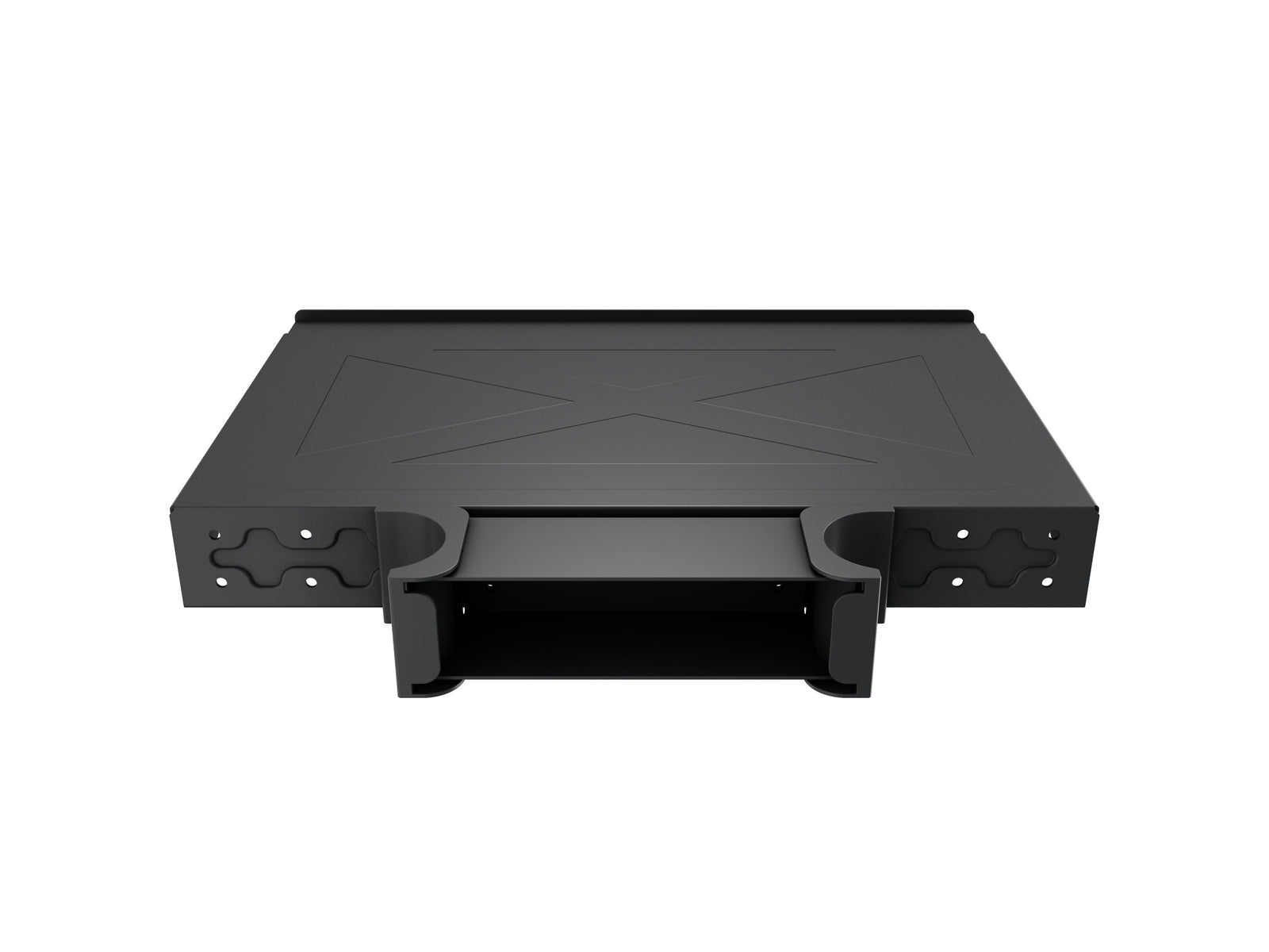 Multibrackets M Public Floorstand Dual Pillar 180 HD Adjustable AV Equipment Shelf | 7350073737406