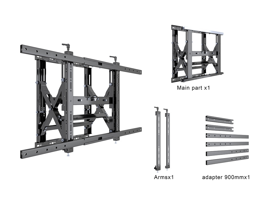 Multibrackets M Public Video Wall Push-Out Mount Max for 50"–98" Screens | 7350073731749 Wall Mount Bracket Multibrackets