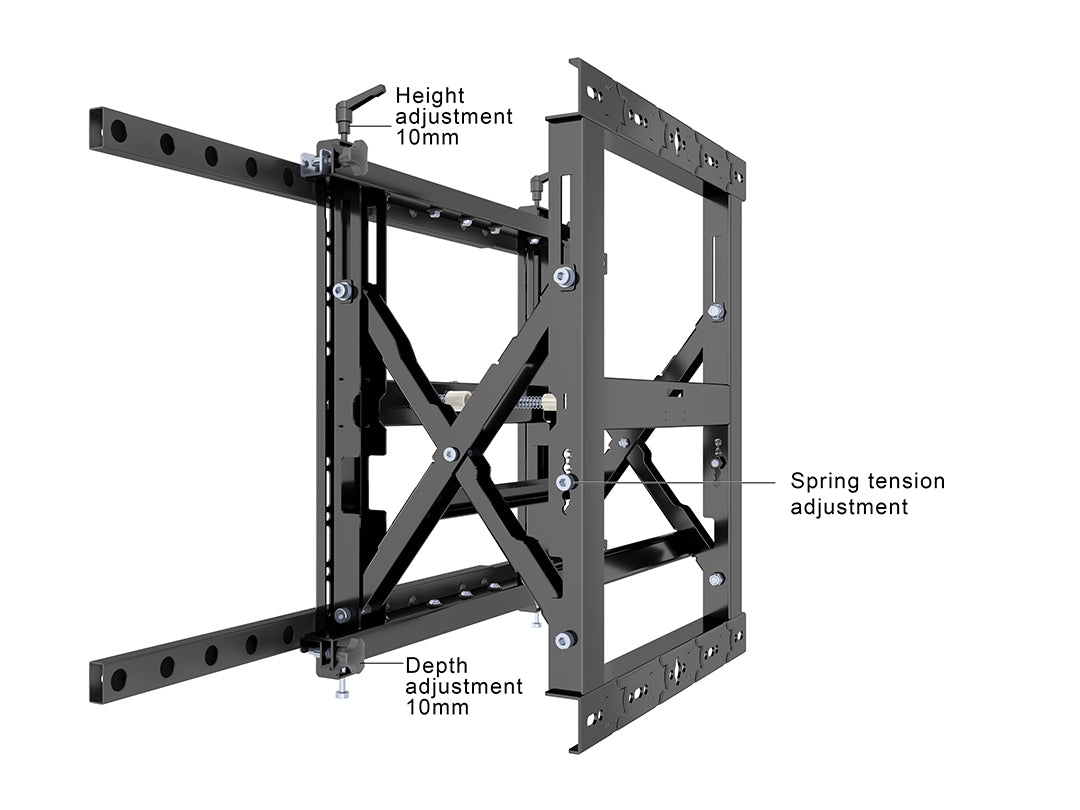 Multibrackets M Public Video Wall Push-Out Mount Max for 50"–98" Screens | 7350073731749 Wall Mount Bracket Multibrackets