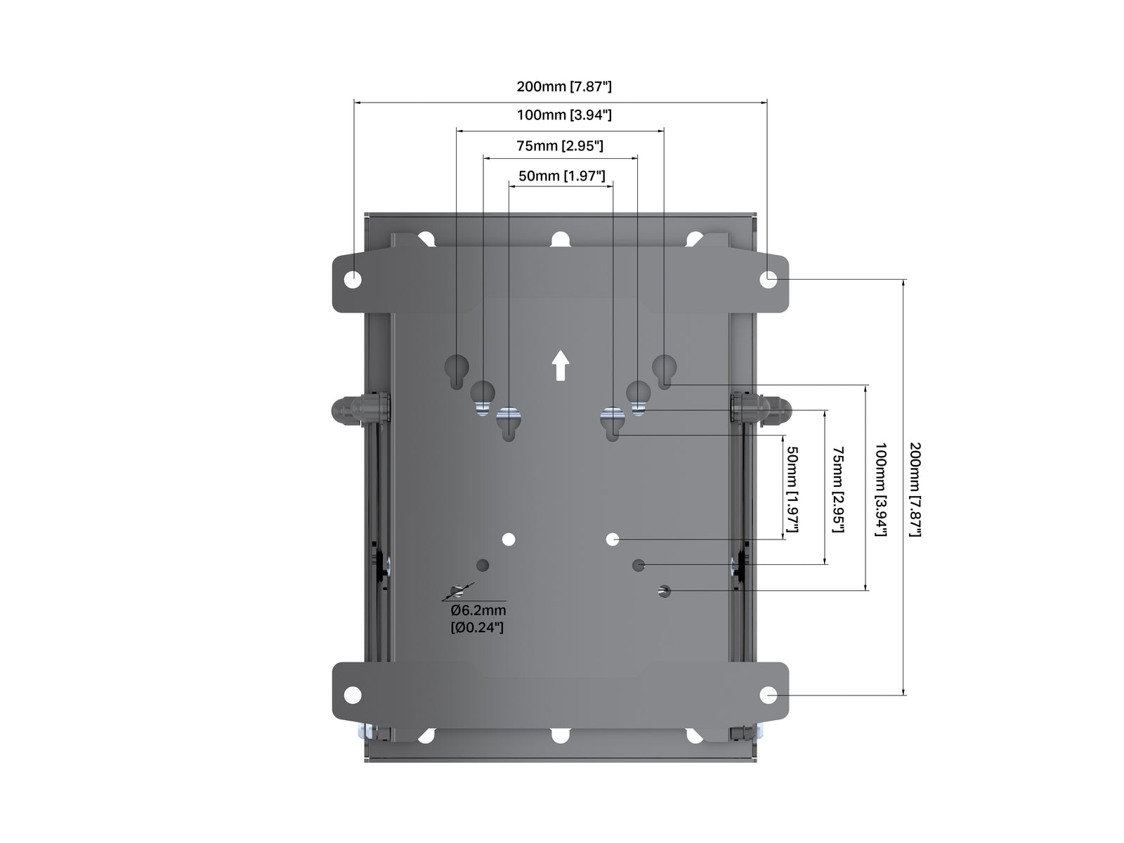 Multibrackets M Public Video Wall Push-Out Mount X Small 200 for 13"–43" Screens | 7350105215636 Wall Mount Bracket Multibrackets