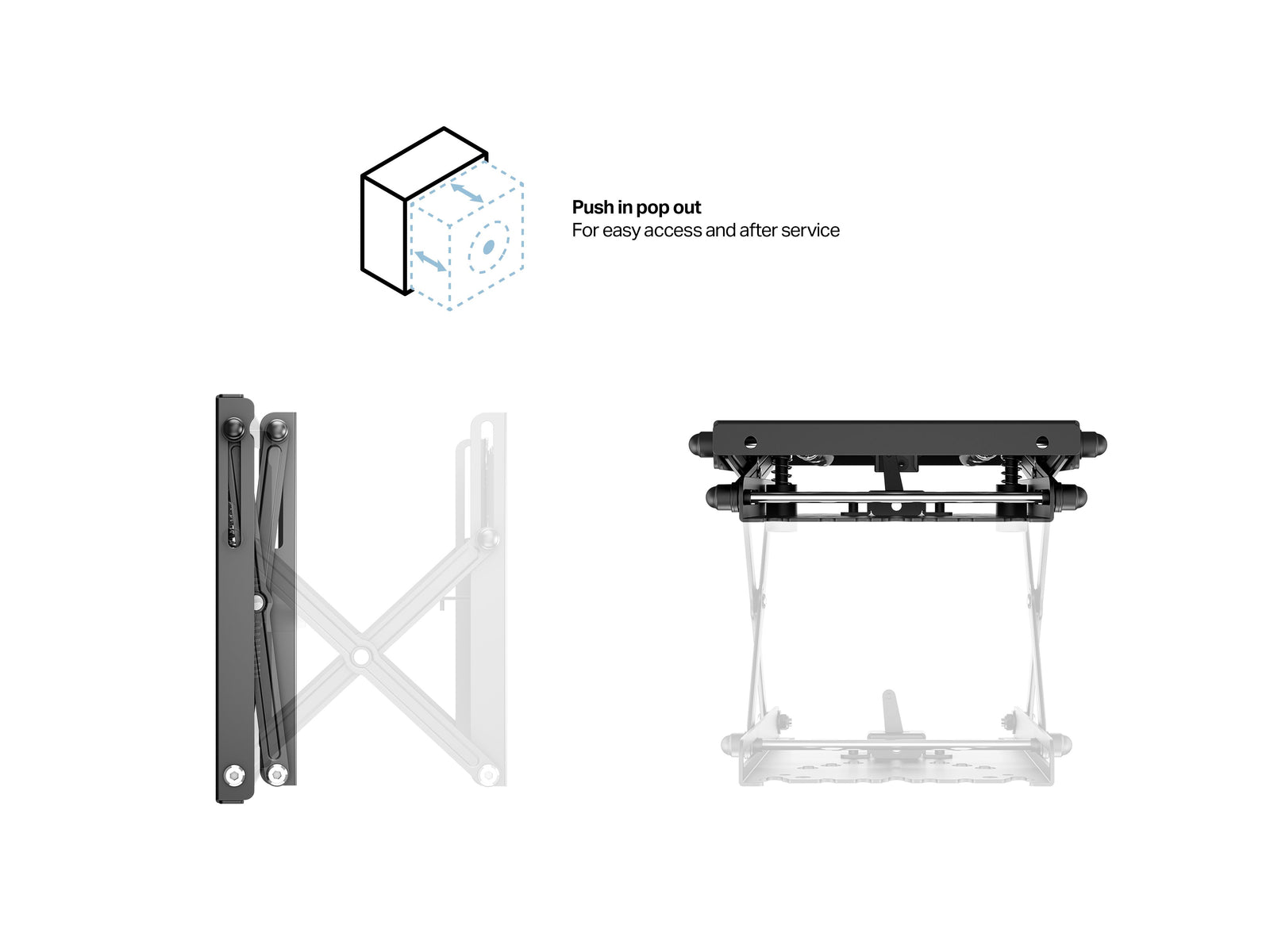 Multibrackets M Public Video Wall Push-Out Mount X Small for 13"–32" Screens | 7350105210952 Wall Mount Bracket Multibrackets