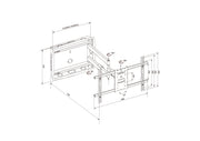 Multibrackets M Recessed Full Motion Flexarm Wall Mount 32"–80" Screens | 7350073736737