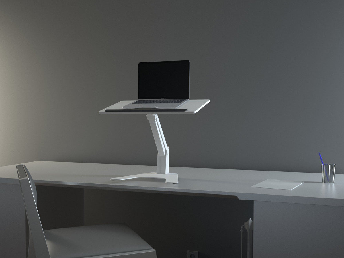 Multibrackets M Sit-Stand Height Adjustable Laptop Workstation - White | 7350073739141 Workstation Multibrackets