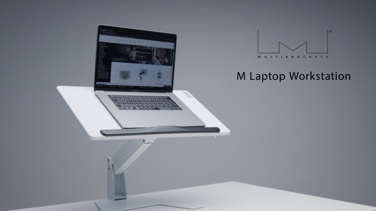 Multibrackets M Sit-Stand Height Adjustable Laptop Workstation - White | 7350073739141