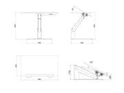 Multibrackets M Sit-Stand Height Adjustable Laptop Workstation - White | 7350073739141