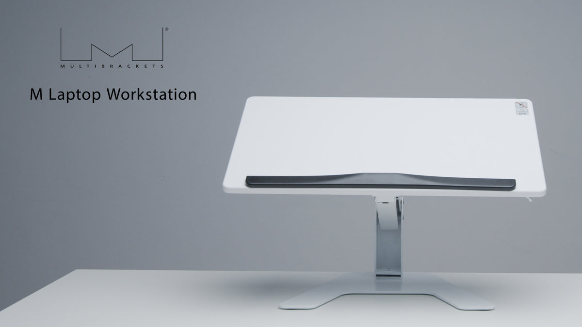 Multibrackets M Sit-Stand Height Adjustable Laptop Workstation - White | 7350073739141