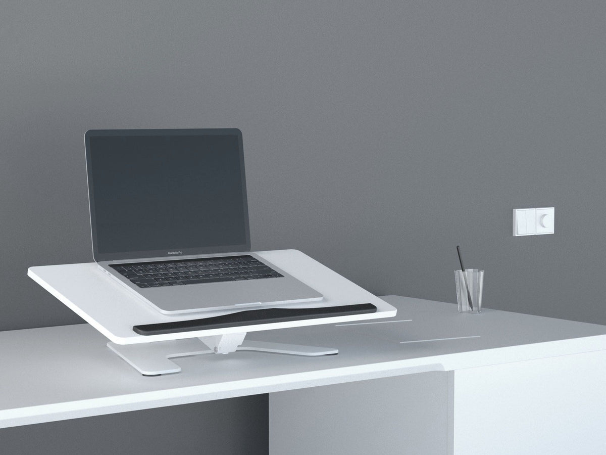 Multibrackets M Sit-Stand Height Adjustable Laptop Workstation - White | 7350073739141 Workstation Multibrackets