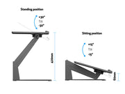 Multibrackets M Sit-Stand Height Adjustable Laptop Workstation | 7350073739127 Workstation Multibrackets
