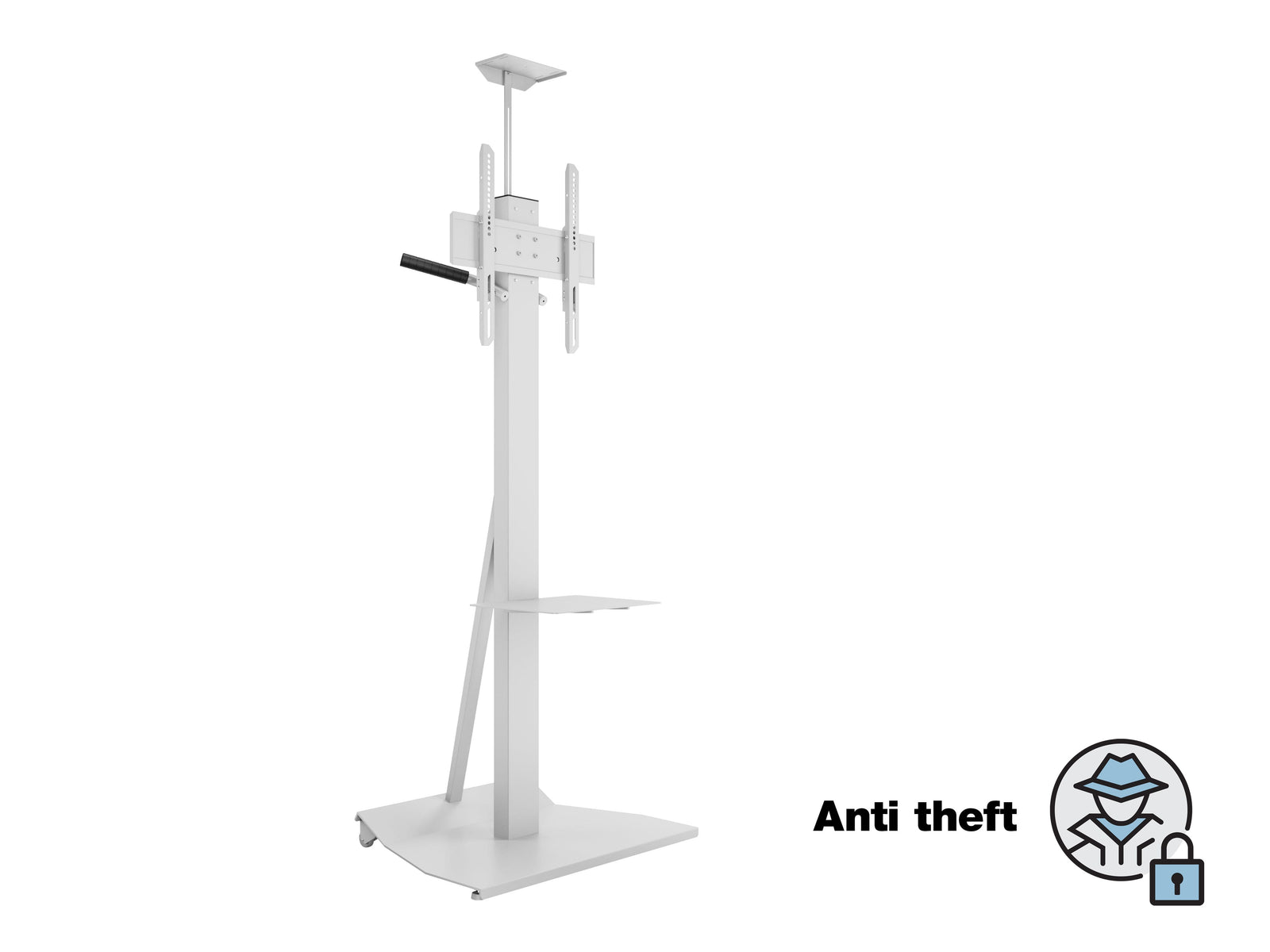 Multibrackets M Tilt & Roll Plus Black Mobile Floor Stand for 32"-55" Screens | 7340234810222