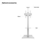 Multibrackets M Tilt & Roll White Mobile Floor Stand for 32"-55" Screens | 7350073732364 Floor Stand Multibrackets