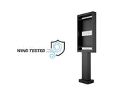 Multibrackets M Totem Pro 46" Outdoor Digital Signage Stand for Samsung OH46 – Black | 7340234815692 Outdoor Digital Signage Stand Multibrackets