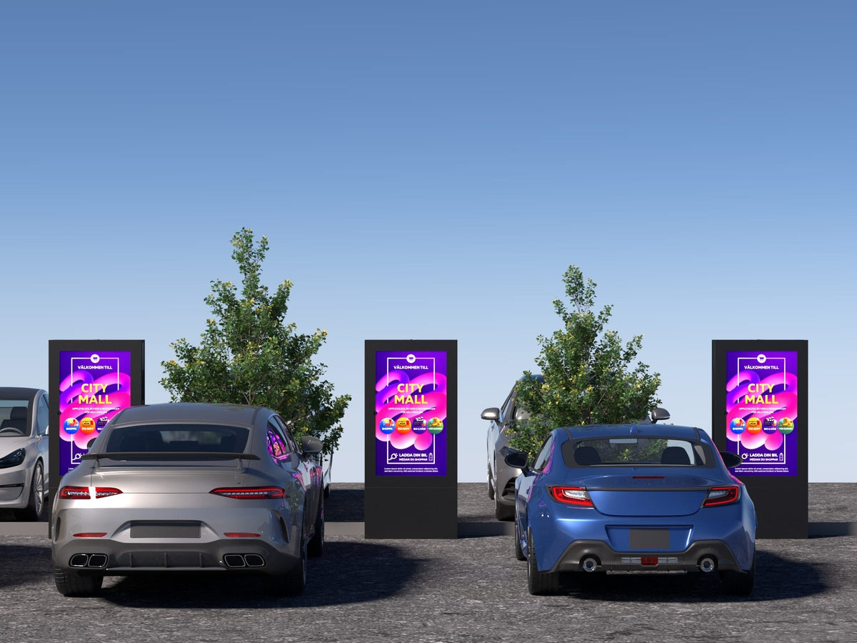 Multibrackets M Totem Pro 55" Outdoor Digital Signage Stand for Samsung OH55 – Black | 7340234814657 Outdoor Digital Signage Stand Multibrackets