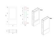 Multibrackets M Totem Pro Cotren 55" Outdoor Digital Signage Stand for Samsung OH55 | 7340234814756 Outdoor Digital Signage Stand Multibrackets