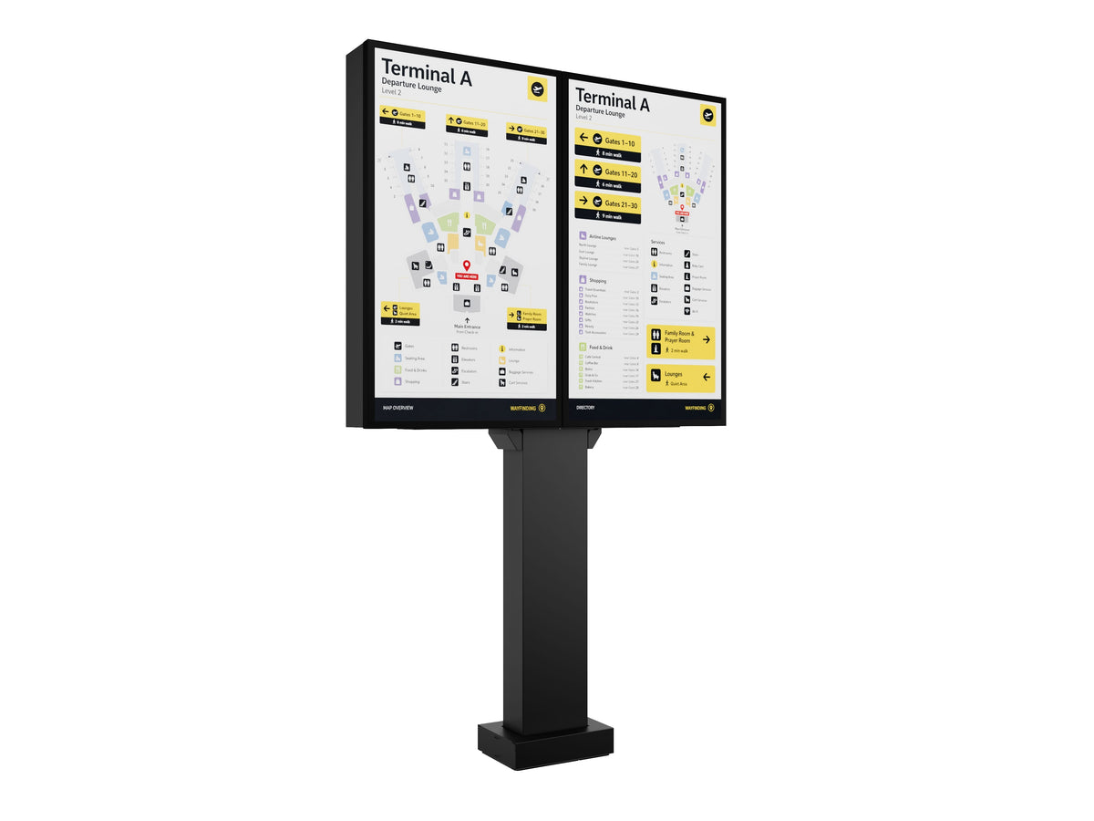 Multibrackets M Totem Pro Dual-Sided Outdoor Stand for 55" Samsung Displays – Black | 7340234814930 Floor Stand Multibrackets